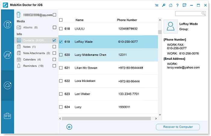 how to restore contacts from icloud with mobikin doctor for ios