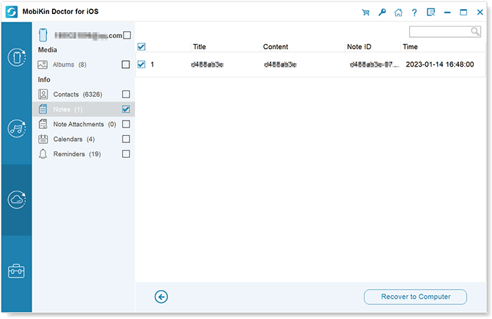 how to recover notes from icloud selectively with doctor for ios