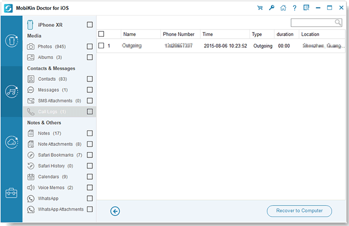 retrieve deleted call history iphone from itunes backup via doctor for ios
