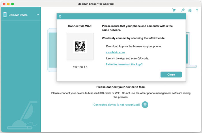 connect your android via wifi
