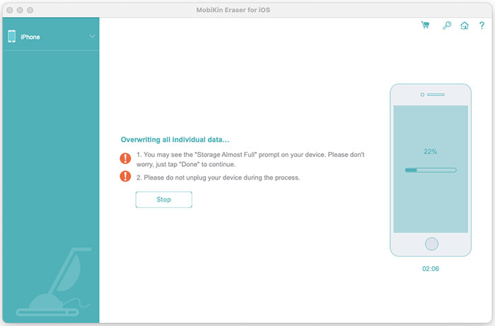 overwrite your iphone data