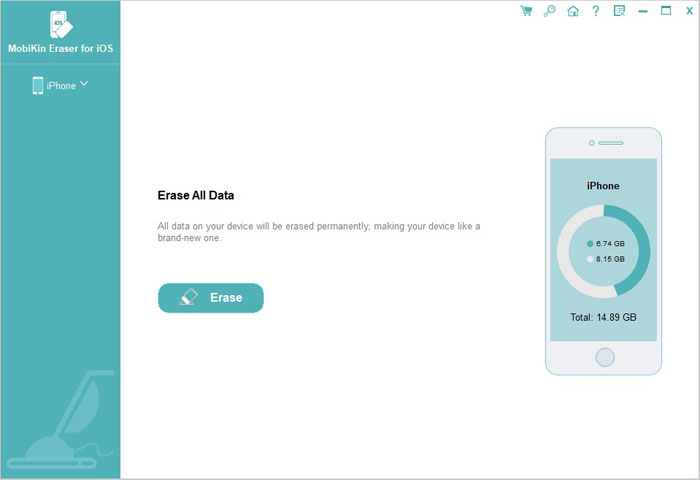 launch mobikin eraser for ios