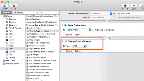 turn heic to jpg on mac with automator