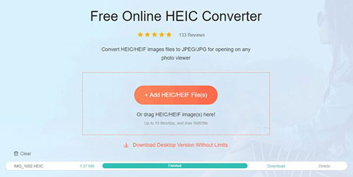 how to convert heic files in google photos with online converter