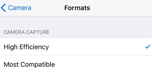 how to turn off heic on iphone settings