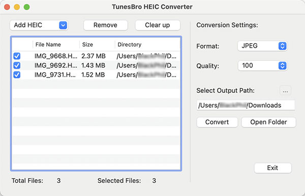 drag and drop the heic files
