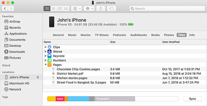 how to view iphone files on mac with finder