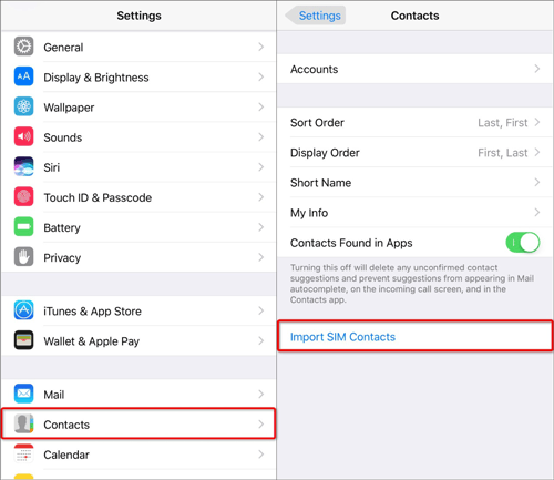 import sim card contacts to iphone