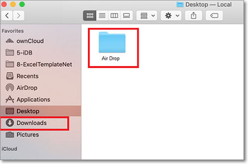 where do airdrop photos go on mac