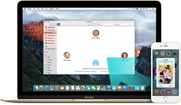 import contacts from iphone to mac with airdrop