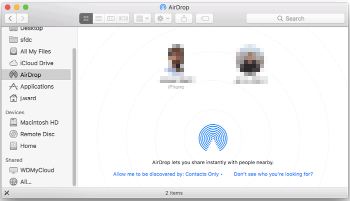 how to get photos from mac to iphone via airdrop