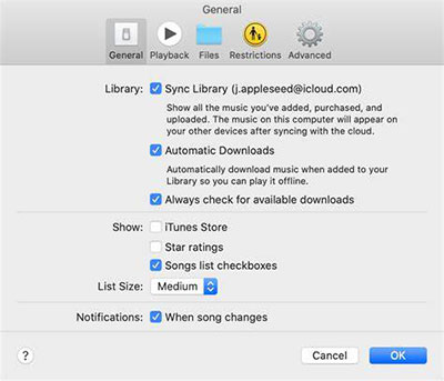 enable sync library on mac