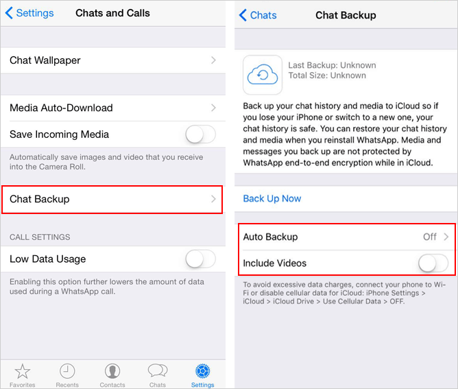 back up whatsapp on iphone
