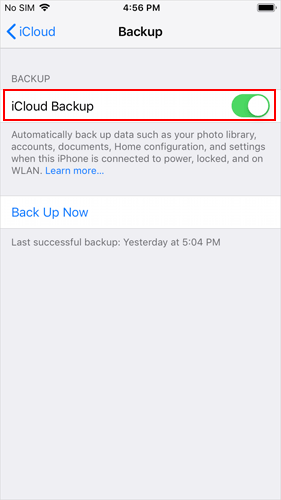 How to Backup iMessags to iCloud -3