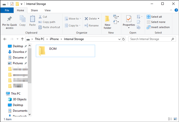 how to connect iphone to dell pc using file explorer