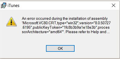cant install itunes on windows 10