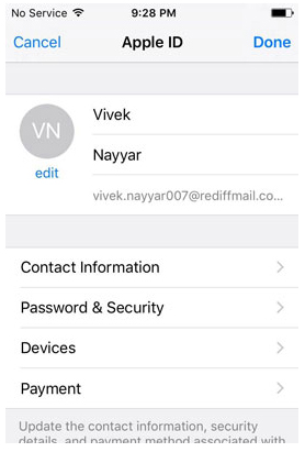 link to a new icloud account on iphone