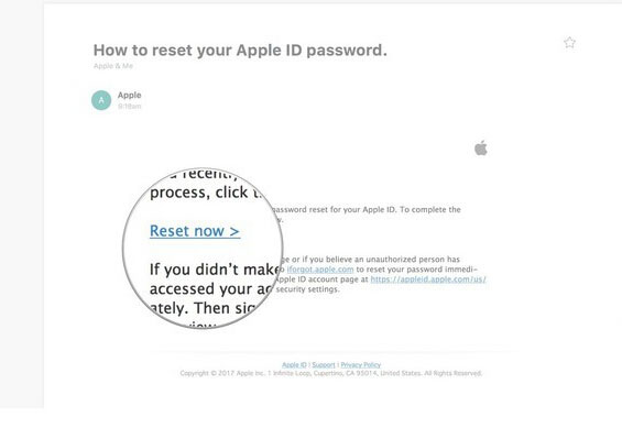 reset icloud password