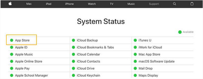 check apple system status