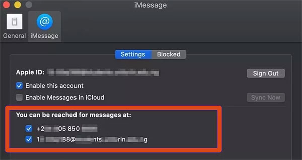 check imessage email address on mac