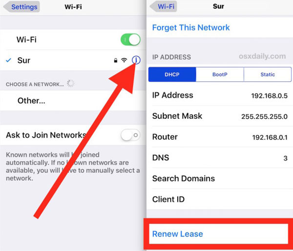 link iphone to wifi successfully