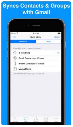 contact saver application like contacts sync