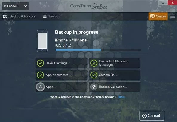 copytrans iphone backup software