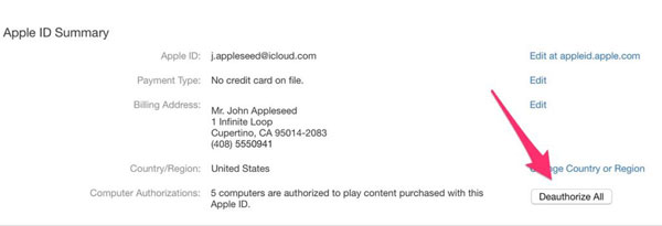 how to deauthorize itunes account on pc