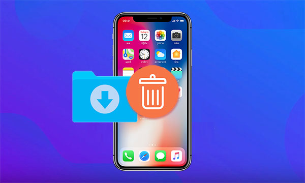 delete downloads on iphone