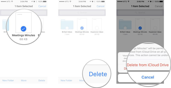 how to remove files from icloud drive
