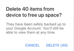 how to delete all photos from iphone using google photos