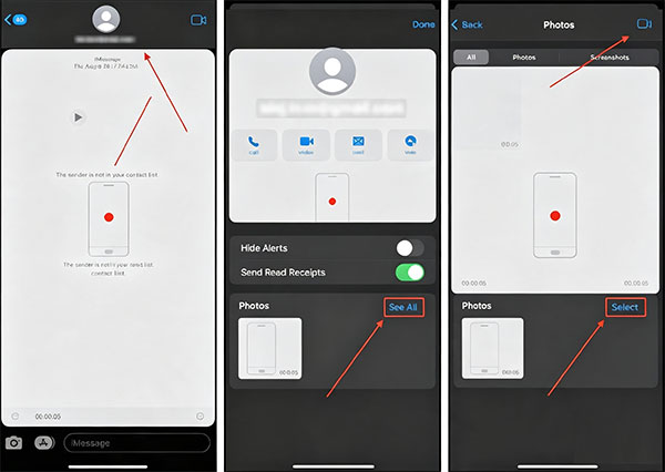delete videos from iphone messages