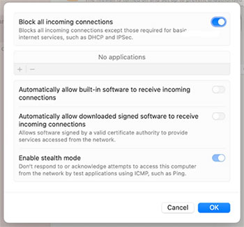 disable restrictions on mac