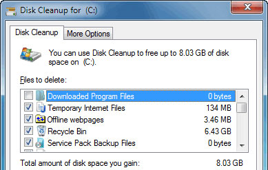 free up space for pc with windows disk cleanup