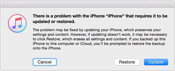 update iphone in recovery mode