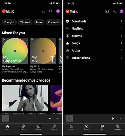 copy music from iphone to android via youtube music