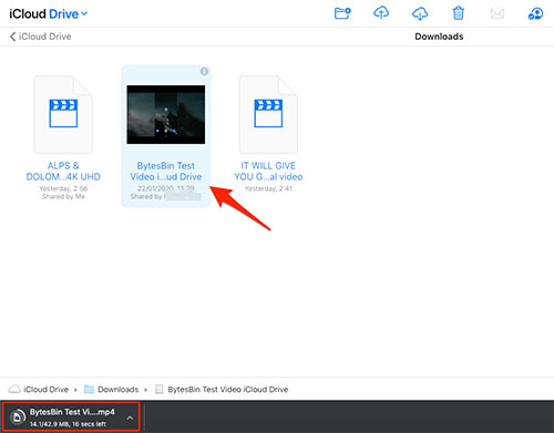 download videos from icloud drive