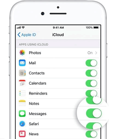 synchronise two iphones with icloud