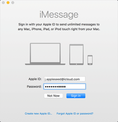 sign in apple id on mac