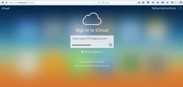 login to icloud account