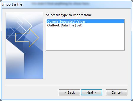 how to export outlook contacts to pst