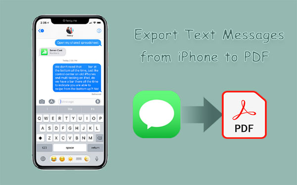 export text messages from iphone to pdf