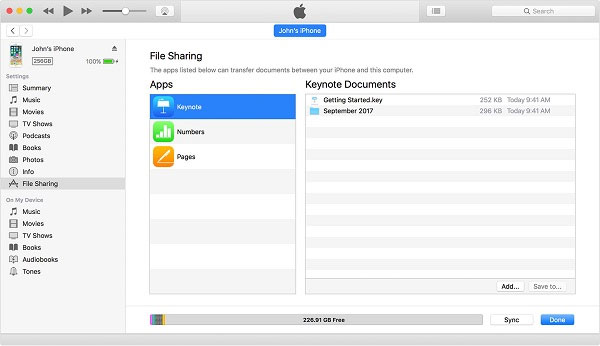 transfer files from mac to ipad with itunes