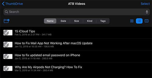 watch videos directly from external hard drive