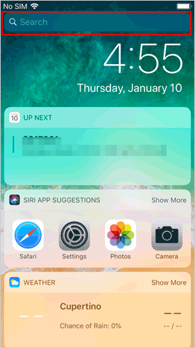 search camera app on iphone