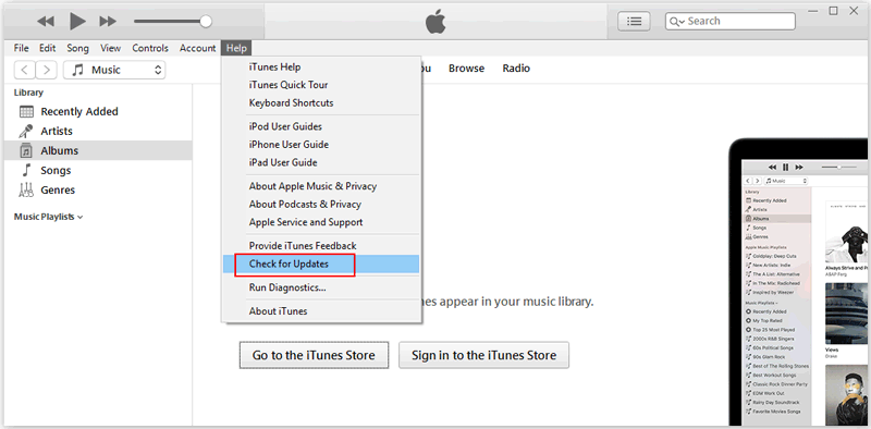 update itunes to fix ipod will not sync