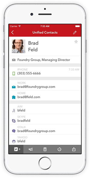 best contact manager for iphone like fullcontact