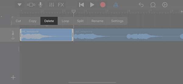 delete useless part of the song