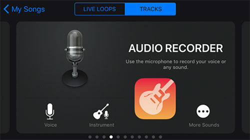 click the audio icon