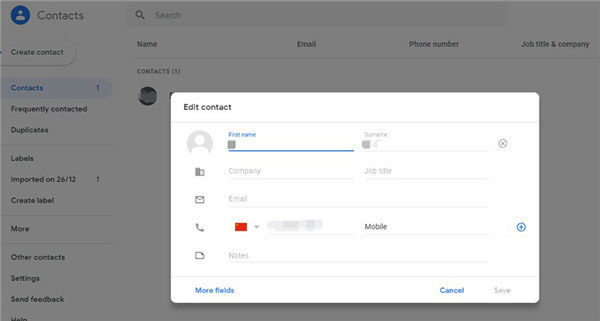 how to edit iphone contacts on pc with google contacts